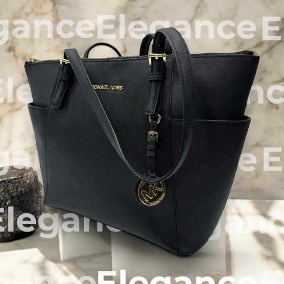 MICHAEL KORS 
Charlotte Large Saffiano Leather Top-Zip Tote Bag - Picture 5 of 10